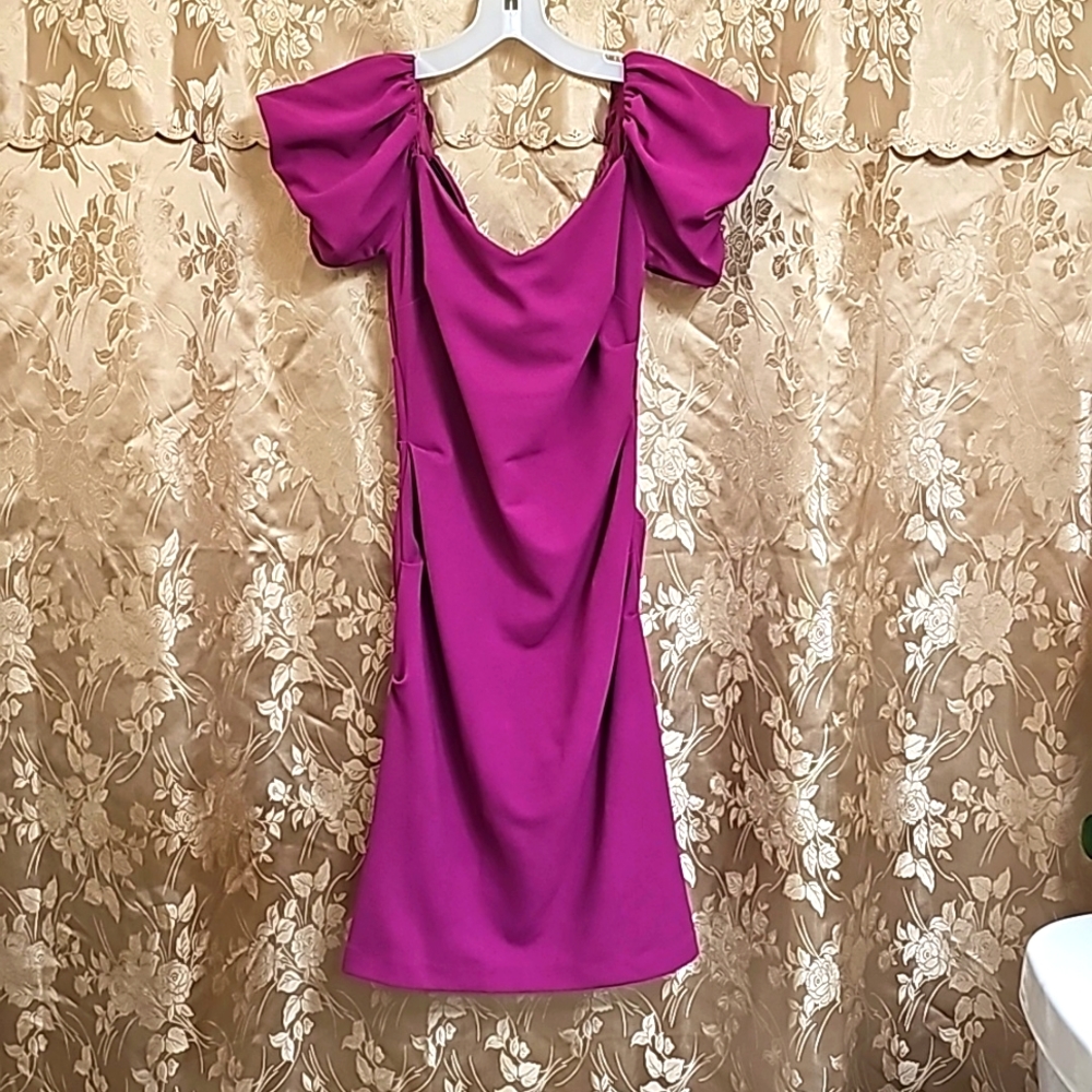 Formal dress, majenta, size 6,